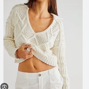 Free People Traveler Cable Pullover Sweater